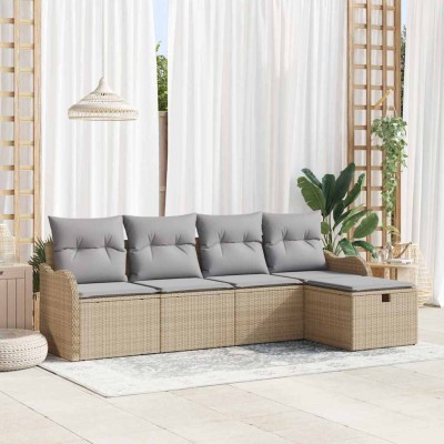 Garden Sofa Set 5 pcs beige...