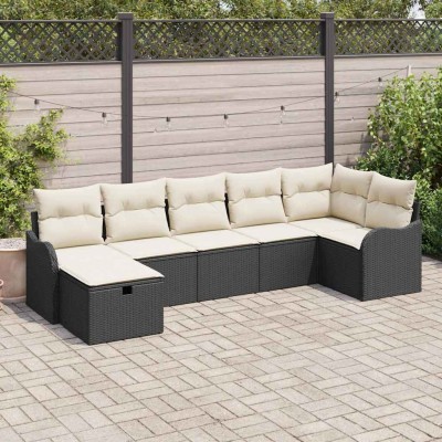 Sofa set with cushion Black...