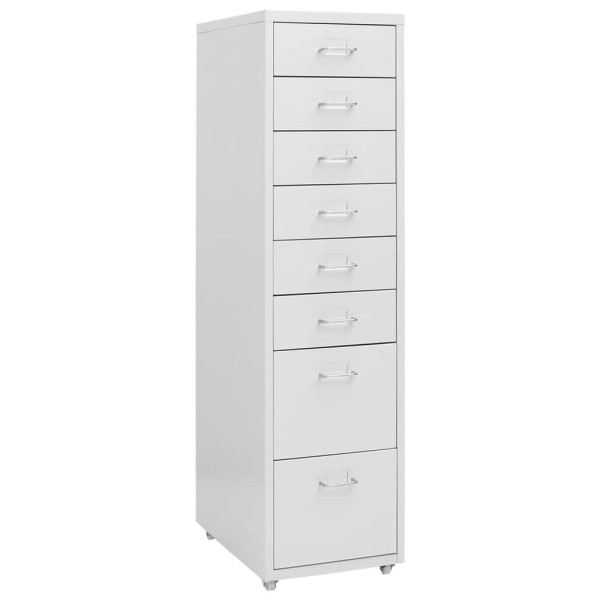 Mobile cabinet for documents, gray, 28x41x109cm, metal