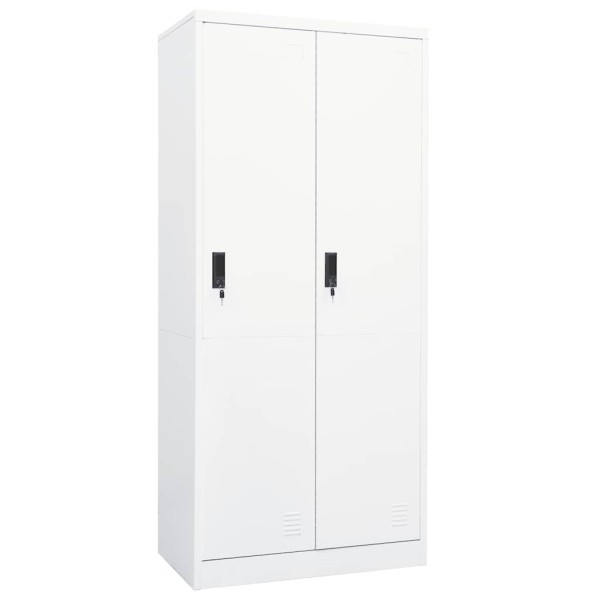 Wardrobe, white, 80x50x180cm, steel