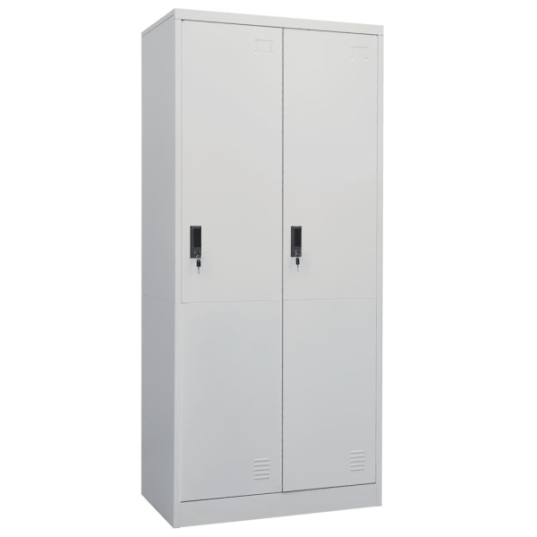 Wardrobe, light gray, 80x50x180cm, steel