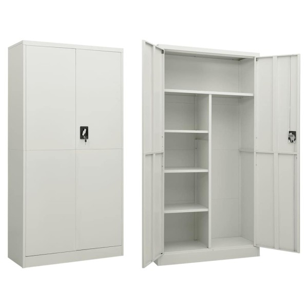 Dressing cabinet, light grey, 90x40x180cm, steel