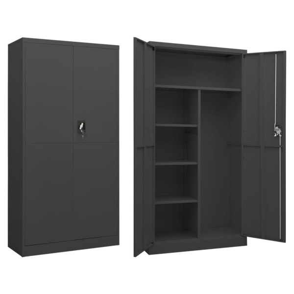 Dressing cabinet, anthracite color, 90x40x180cm, steel