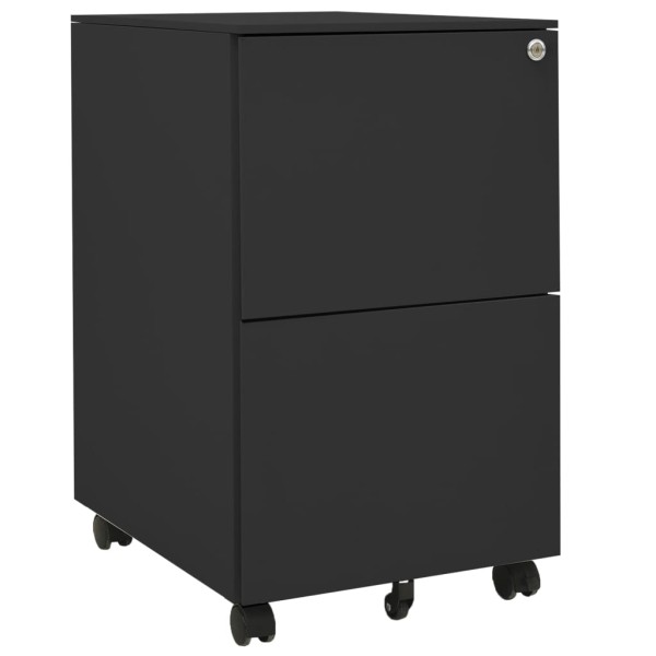 Mobile cabinet for documents, anthracite, 39x45x67cm, steel