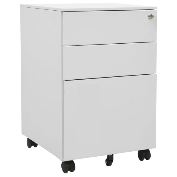 Mobile cabinet for documents, gray, 39x45x60cm, steel