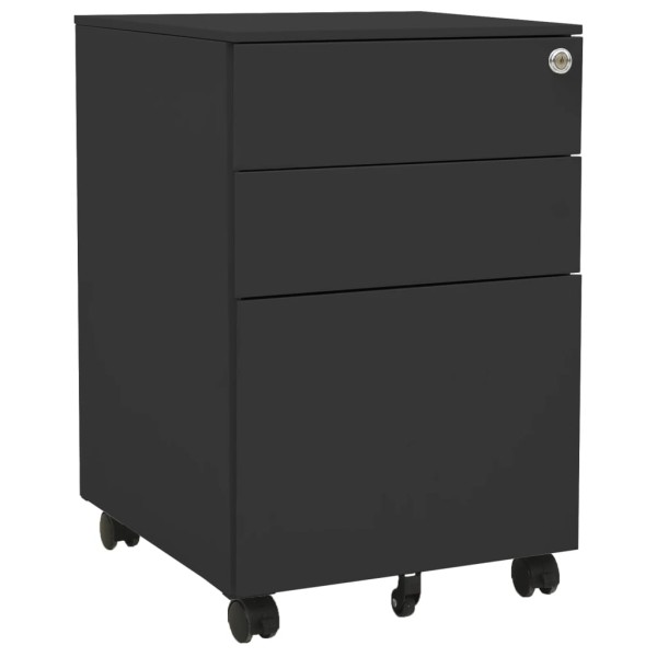 Mobile cabinet for documents, anthracite, 39x45x60cm, steel