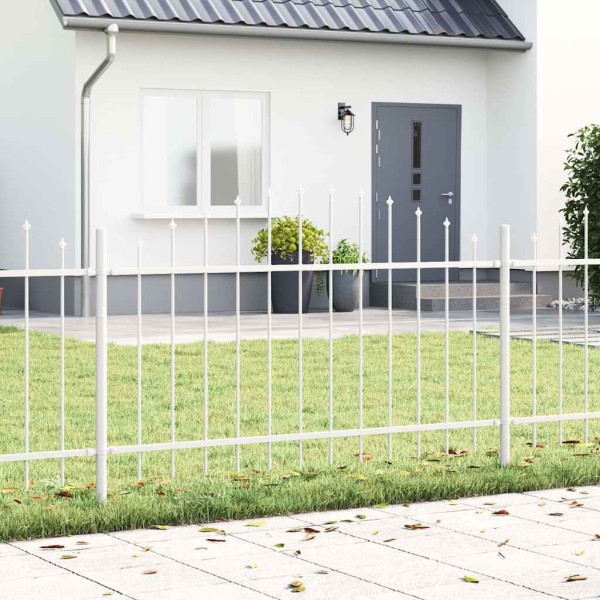 Garden fence 4 pcs White 170 x 140 cm