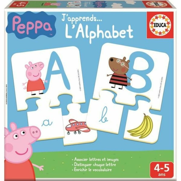 Hariv mäng kolm ühes Educa PEPPA PIG Abc (FR) Mitmevärviline (1 Tükid, osad)