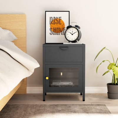 Bedside table, anthracite,...