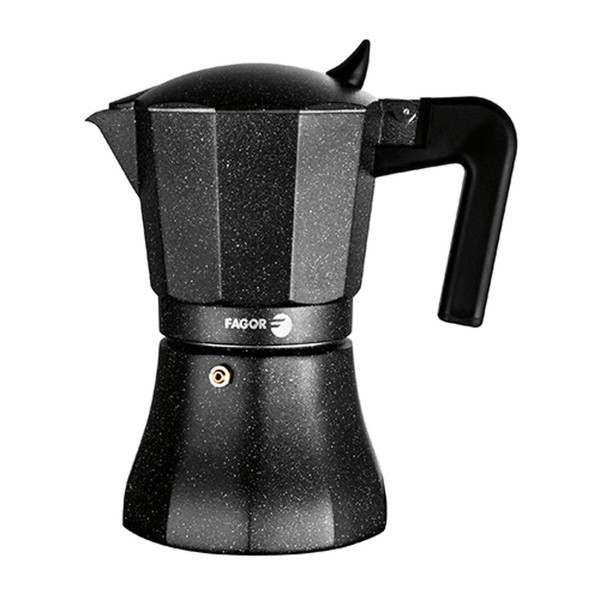 Italian Coffee Pot Fagor Black Aluminium