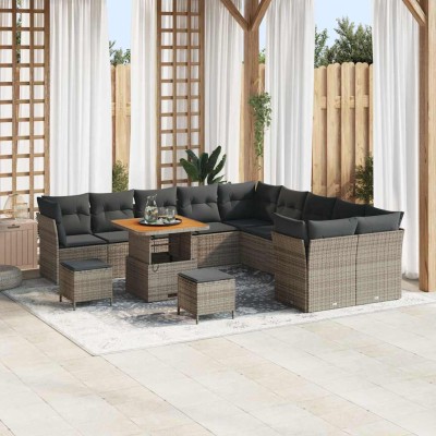 Garden Sofa Set 13 pcs Gray...