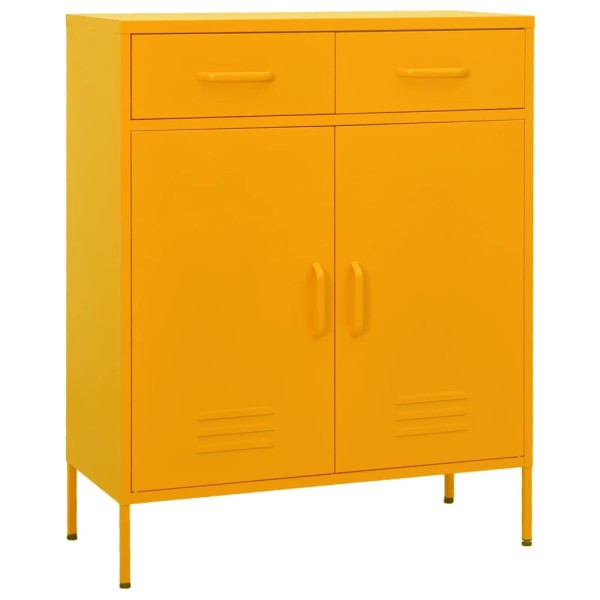 Storage cabinet, yellow, 80x35x101.5cm, steel