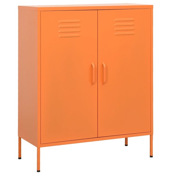 Storage cabinet, orange, 80x35x101.5cm, steel