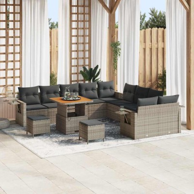 Garden Sofa Set 13 pcs Gray...