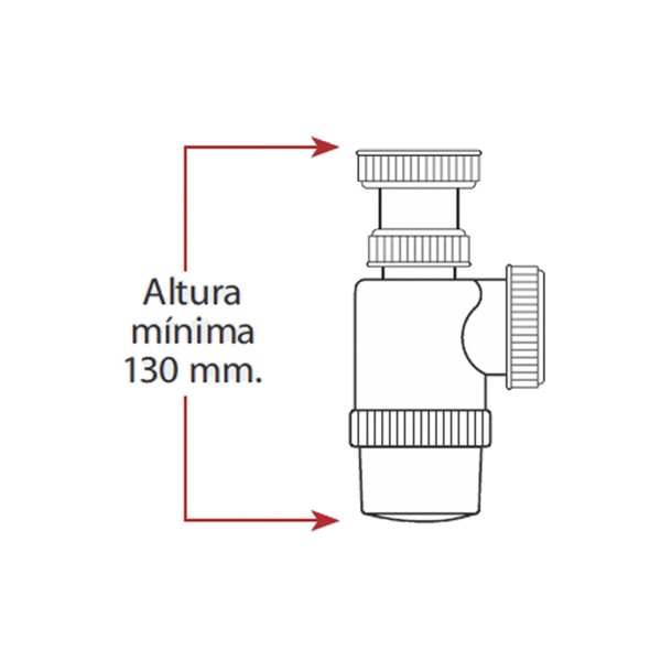 Washbasin Siphon Mirtak Пластик PVC