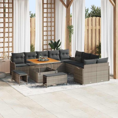 Garden Sofa Set 13 pcs Gray...