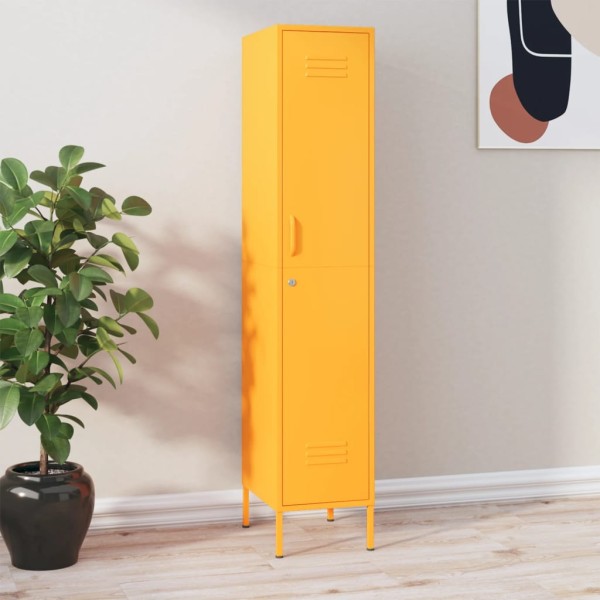 Dressing cabinet, mustard yellow, 35x46x180cm, steel
