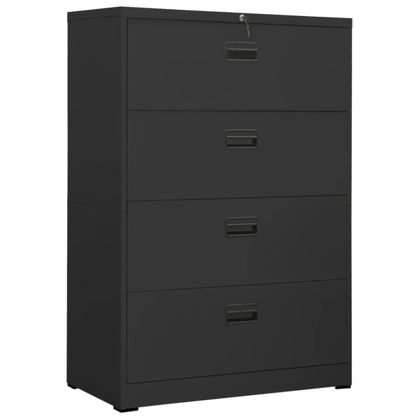 Cabinet for documents, anthracite color, 90x46x134cm, steel