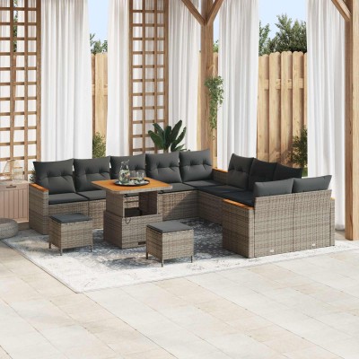 Garden Sofa Set 13 pcs Gray...