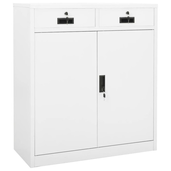 Office cabinet, white, 90x40x102cm, steel