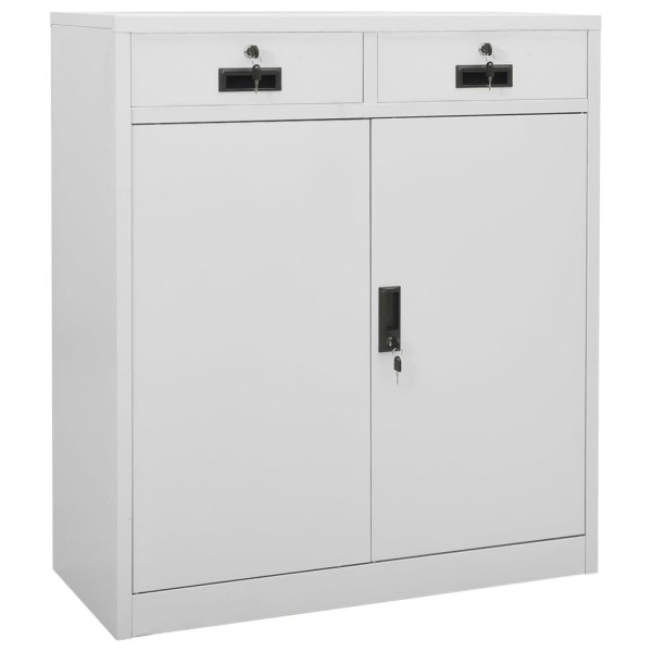 Office cabinet, light gray, 90x40x102cm, steel