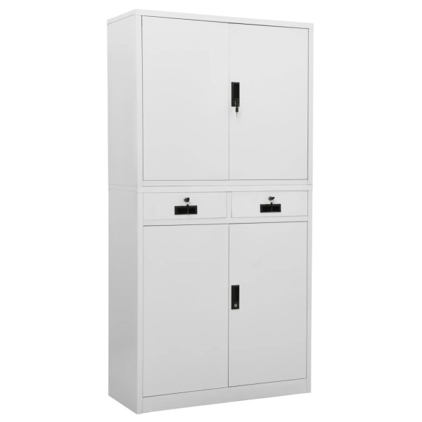 Office cabinet, light gray, 90x40x180cm, steel