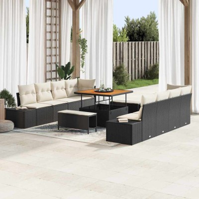 Garden Sofa Set Black 264 x...