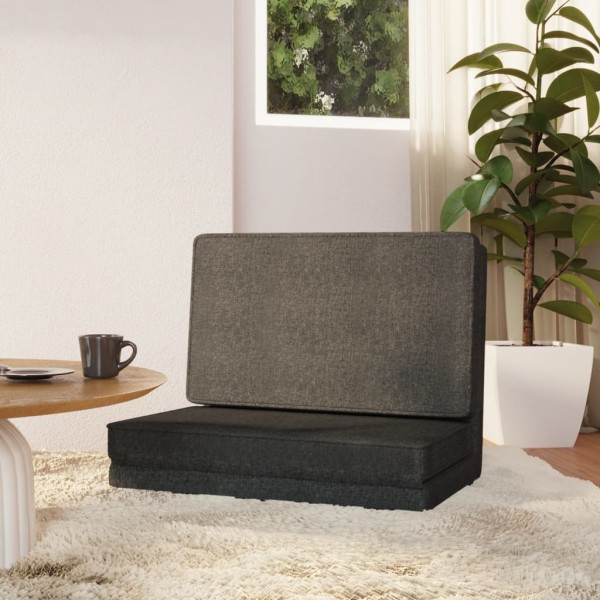 Folding mattress-chair, dark gray color, fabric