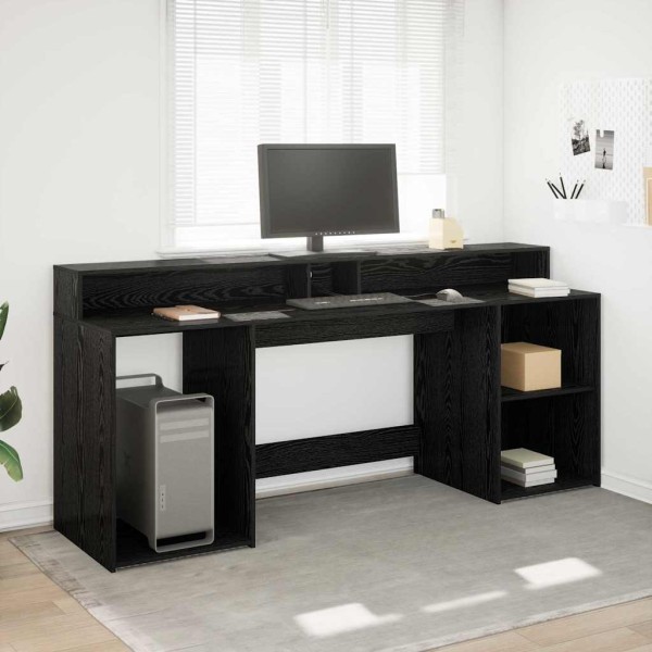 Table black oak 200 x 55 x 91 cm Treated wood