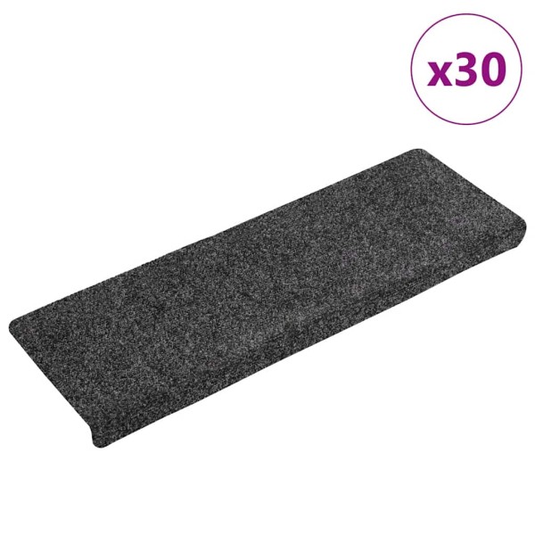 Staircase mats, sticky, 30 pcs, grey, 65x21x4 cm, rectangular edges
