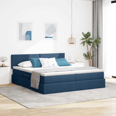 Bed with LED strip lights...