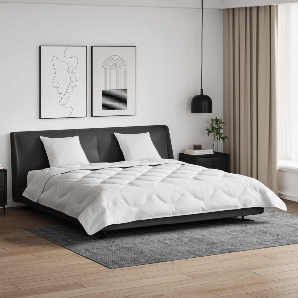 Blanket with pillow 3 pcs White Microfiber