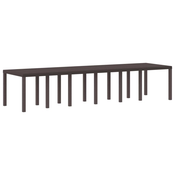 Garden table Brown 350 x 100 x 74 cm polyrattan