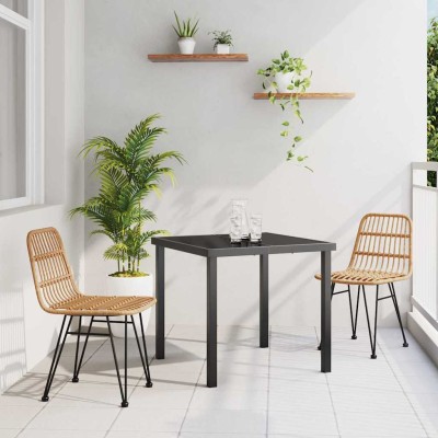 Garden dining set 3 pcs Brown