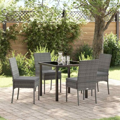 Garden dining set 5 pcs Gray