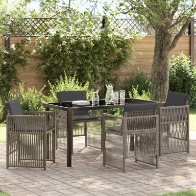 Garden dining set 5 pcs Gray