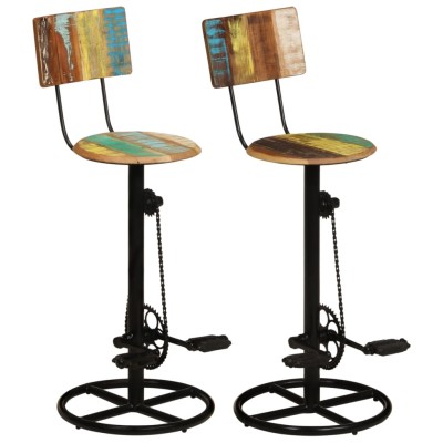Bar stools, 2 pcs., massif...