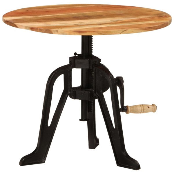 Side table, 60x(42-62)cm, solid acacia and cast iron