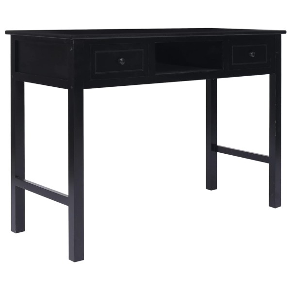 Desk, black, 108x45x76cm, paulownia massif