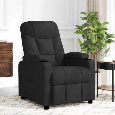 Massage chair, black, fabric