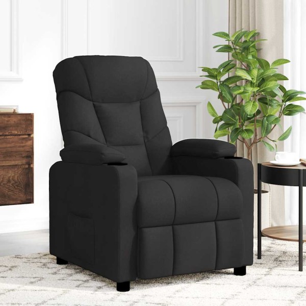 Massage chair, black, fabric