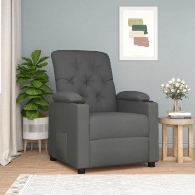 Reclining chair, dark gray,...