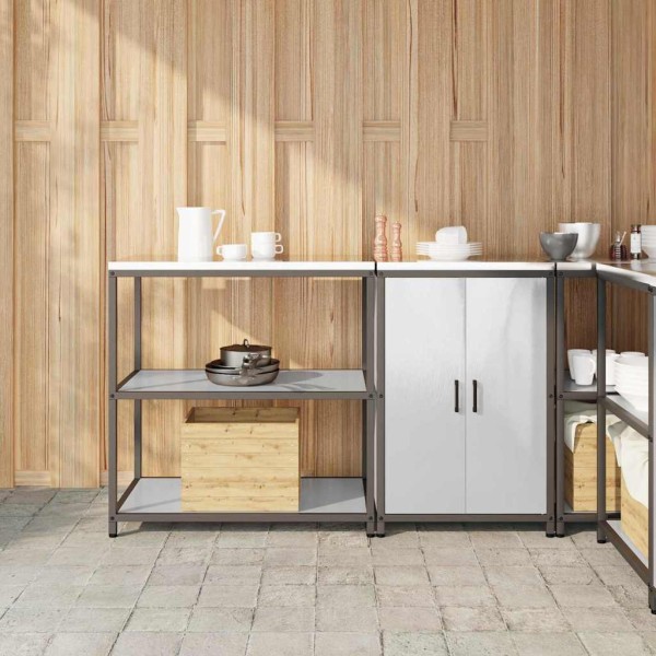 Kitchen storage set 2 pcs Silver Stainless Steel