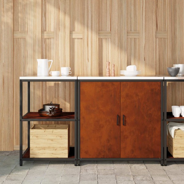 Kitchen storage set with shelf 2 pcs Rusty