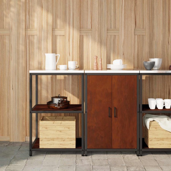 Kitchen storage set with shelf 2 pcs Rusty