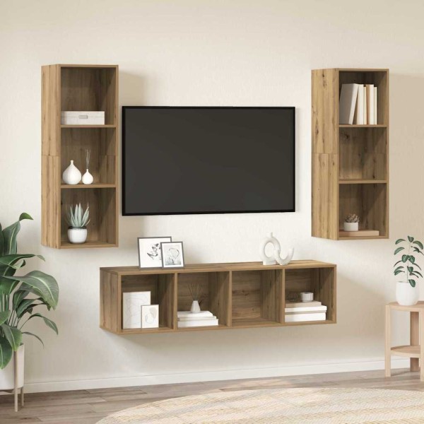TV cabinet set 3 pcs Artisan oak