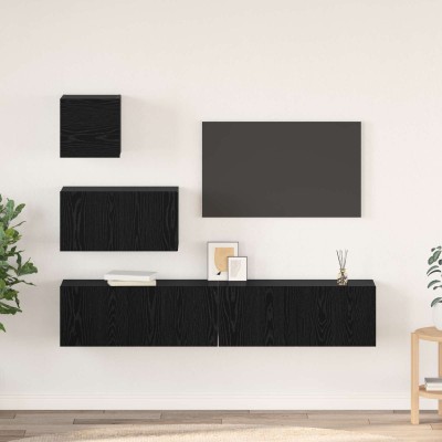 TV cabinet set 3 pcs Black...