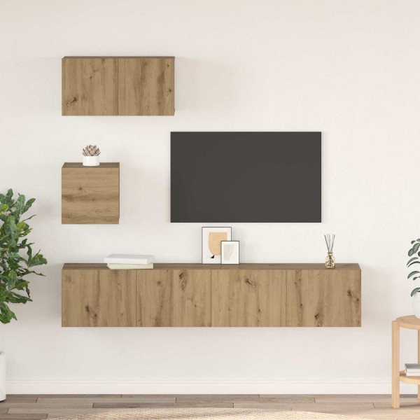 TV cabinet set 3 pcs Artisan oak
