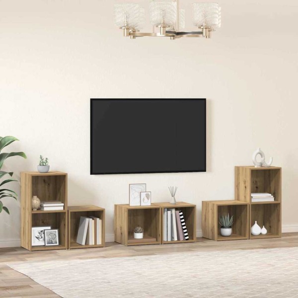 TV cabinet set 6 pcs Artisan oak