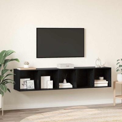 TV cabinet set 2 pcs Black...